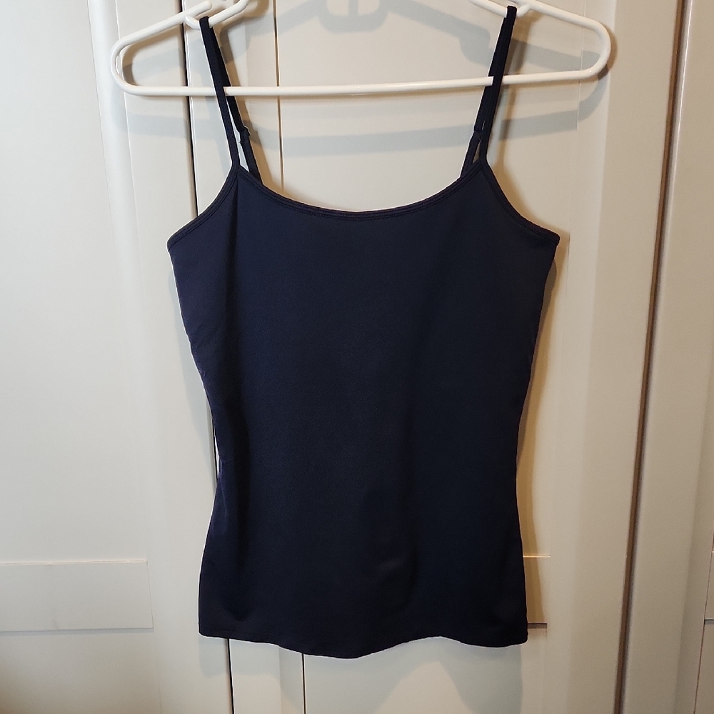 White House Black Market Navy Fitted Camisole Top